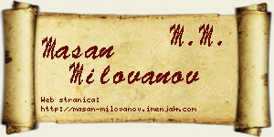 Mašan Milovanov vizit kartica